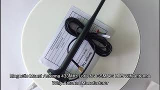 Magnetic Mount Antenna 433Mhz Lora 3G GSM 4G LTE Wifi Antenna Whip Antenna Manufacturer [upl. by Ardnekahs]