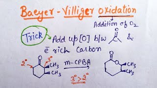 Trick for Baeyer Villiger Oxidation  Rearrangement  Reaction [upl. by Namsu]