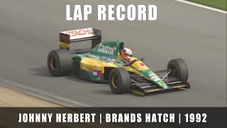 Brands Hatch Lap Record 1992  Johnny Herbert  Lotus F1 screamer [upl. by Avlem575]