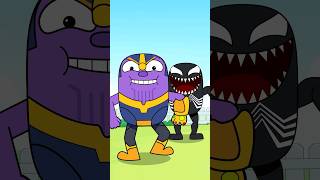 POI POI POI 😂 Pop Robot Encounters Venom and Thanos with Avenger Team [upl. by Refynnej]