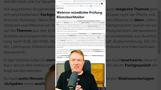 Überblick mündliche Prüfung Blanzbuchhalter  Klausurtipp 23 [upl. by Lothario]