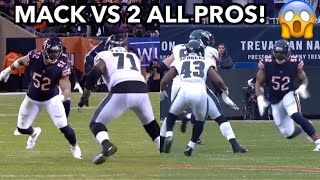 Khalil Mack vs Jason Peters amp Lane Johnson OL vs DL 1 on 1s Khalil Mack traded to Chargers [upl. by Garek]