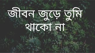 Jibon Jure Tumi Thakona  Nancy Habib Bengali Song [upl. by Tine]