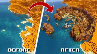 Minecraft Building A Fortified Mesa Port City [upl. by Koerner]