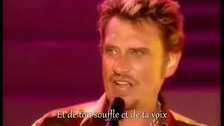 Johnny Hallyday  Derrière lamour Live  Paroles [upl. by Ahtar]