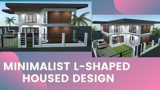 MINIMALIST LSHAPED HOUSE DESIGN  PLANNER 5D [upl. by Negem385]