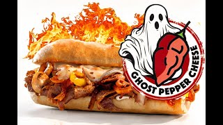 Eating With Kevin Food Review Penn Station Ghost Pepper Cheese Philadelphia Cheesesteak [upl. by Nnayrrehs]