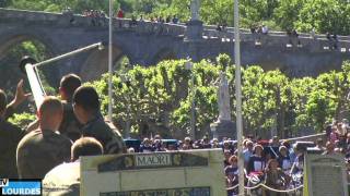 Les Planteurs de Drapeaux du Pèlerinage Militaire International de Lourdes [upl. by Tindall313]