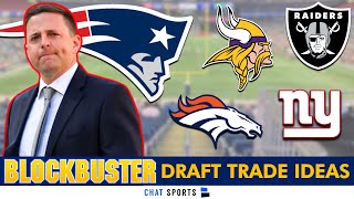 4 BLOCKBUSTER Patriots Trade Ideas If New England Trades Back From Pick 3 [upl. by Wivinia]