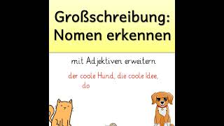 Großschreibung Nomen  Substantive erkennen  Deutsch lernen deutschlernen [upl. by Nicoline770]