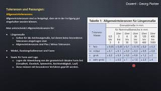 Prüftechnik 1 Toleranzen und Passungen [upl. by Akemak]