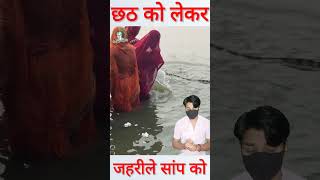 छठ पूजा के दौरान जहरीले सांप को सामने देखकर shorts chhathpuja [upl. by Eniac]