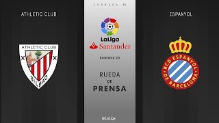 Rueda de prensa Athletic Club vs Espanyol [upl. by Adala142]