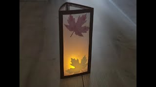 DIY Lövlykta av papper  Leaf lantern made of paper [upl. by Mendie]