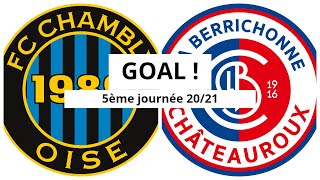 FC Chambly Oise  Châteauroux 01 GOAL 452 Philippe Keny 5ème journée 202021 [upl. by Loftus845]