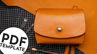 Make a leather handbag with PDF template [upl. by Rehpotsirahc]