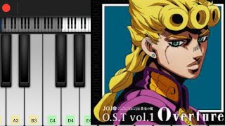 Giornos theme Best part  Piano perfect [upl. by Ollehto]