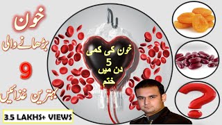 Foods for Anemia Treatment UrduHindi khoon Badhane wali Ghazain  khoon ki kami 5 Din main khatam [upl. by Ytte57]