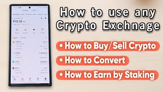 How to use Crypto Exchanges like Binance  How to Sell Buy Convert amp Stake Crypto [upl. by Einnek]