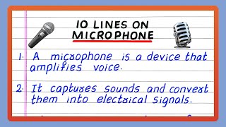 FEW LINES ON MICROPHONE  5  10 LINES ON MICROPHONE  IN ENGLISH [upl. by Procto]