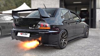 9000rpm Lancer EVO VIII by VAMA 650HP feat AntiLag  DYNO PULLS Accelerations Flames amp More [upl. by Acilgna]