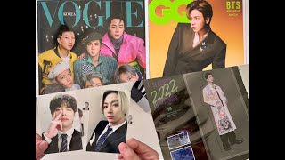 UNBOXING BTS VOGUE SUGA GQ COVER MAGAZINE SG 2022 ARMY KIT FORTUNE BOX PC 📦 [upl. by Ikila]