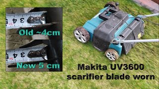 Makita scarifier new and worn out blades comparison [upl. by Blas103]