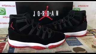 FIRST LOOK Air Jordan 11 Bred Velvet Review [upl. by Emoraj]