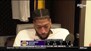 Anthony Davis POSTGAME INTERVIEW  Los Angeles Lakers fall to Phoenix Suns 127109 [upl. by Karlan]