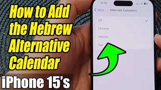 iPhone 1515 Pro Max How to Add the Hebrew Alternative Calendar [upl. by Othella773]