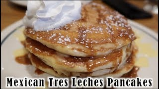 EATING IHOPS MEXICAN TRES LECHES PANCAKES TASTE TEST  REVIEW [upl. by Airdni]