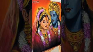 Siyaram Shringar  Sita Ram Vivah Painting 🙏🏻 Sita Ram siyaram shringar acrylic painting [upl. by Tessa]