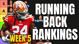 Top 40 Running Back Rankings For Week 5 Fantasy Football [upl. by Sierra]