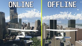 Microsoft Flight Simulator Online Functionality ON vs OFF Xbox Series X Graphics Comparison [upl. by Assenar]