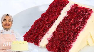 Super moist traditional RED VELVET CAKE recipe with ERMINE FROSTING [upl. by Gussi]