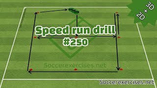 Speed run drill  Soccer Exercises  250 [upl. by Torrlow]