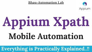 Appium XPath  How to find locators in Appium Appium inspector  App Xpath  App Elements Xpath [upl. by Shuman]