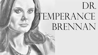 Time Lapse Drawing  Dr Temperance Brennan Bones [upl. by Dlanger]