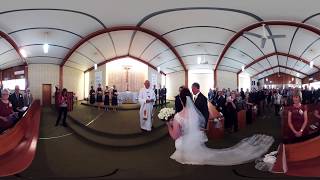 Bec amp Jarrods wedding ceremony in 360 degree video [upl. by Desiri933]