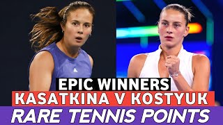 Daria Kasatkina Classy Tennis vs Marta Kostyuk Heavy Play Magic Points  Rare Tennis Classic [upl. by Norm]