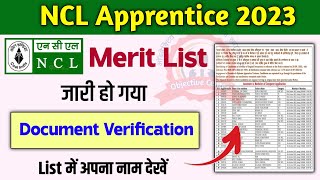 NCL Apprentice Merit List 2023  NCL Graduate and Diploma Apprentice Merit List 2023 [upl. by Rodi359]