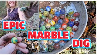 💥 2024 Bottle Digging Dump Digging 9 💥 EPIC Vintage Marble Dig PART ONE Girl Scout Marble © [upl. by Kenny]