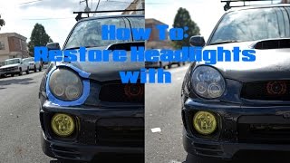 Meguiars Headlight Restoration DIY Subaru WRX JDM [upl. by Gollin]