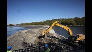 Carpentersville Dam Removal 1172024 90day timelapse [upl. by Trab426]