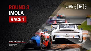 ROUND 3  RACE 1  Porsche Carrera Cup Benelux Season 2024 at Imola [upl. by Ahseikal802]