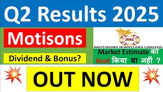 MOTISONS JEWELLERS Q2 results 2025  MOTISONS results today  MOTISONS JEWELLERS Share News today [upl. by Ploss98]