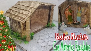 Como HACER un Pesebres o Belén NAVIDEÑO casero con MATERIALES RECICLADOS fácil y económico [upl. by Saraann427]