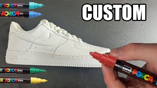 Custom NIKE AIR FORCE 1 🎨🎨👟  GIVEAWAY [upl. by Stinky]