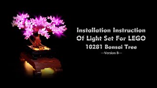 Installation Instruction Of Light Set For LEGO 10281 Bonsai Tree [upl. by Pilihp428]