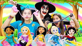 DESAFIO SLIME SABOTADO DAS PRINCESAS  Qual princesa você escolhe Mileninha [upl. by Dewhirst]